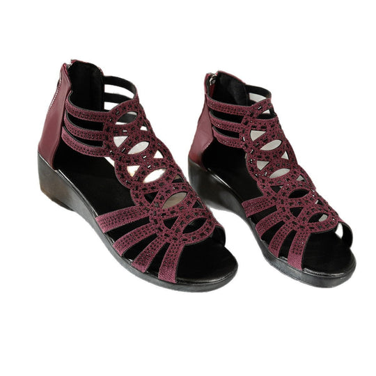 Damen Elegante Plateau-Sandalen mit modischen Riemen Shopnory