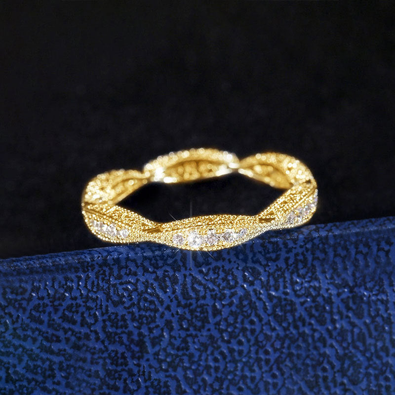 Damen Glamouröser Zirkonia Ring mit kunstvollem Muster Shop Nory