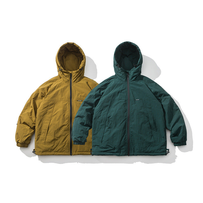 Unisex Oversized leicht wattierte Ripstop-Kapuzenjacke mit verdecktem Zwei-Wege-Reißverschluss Shop Nory