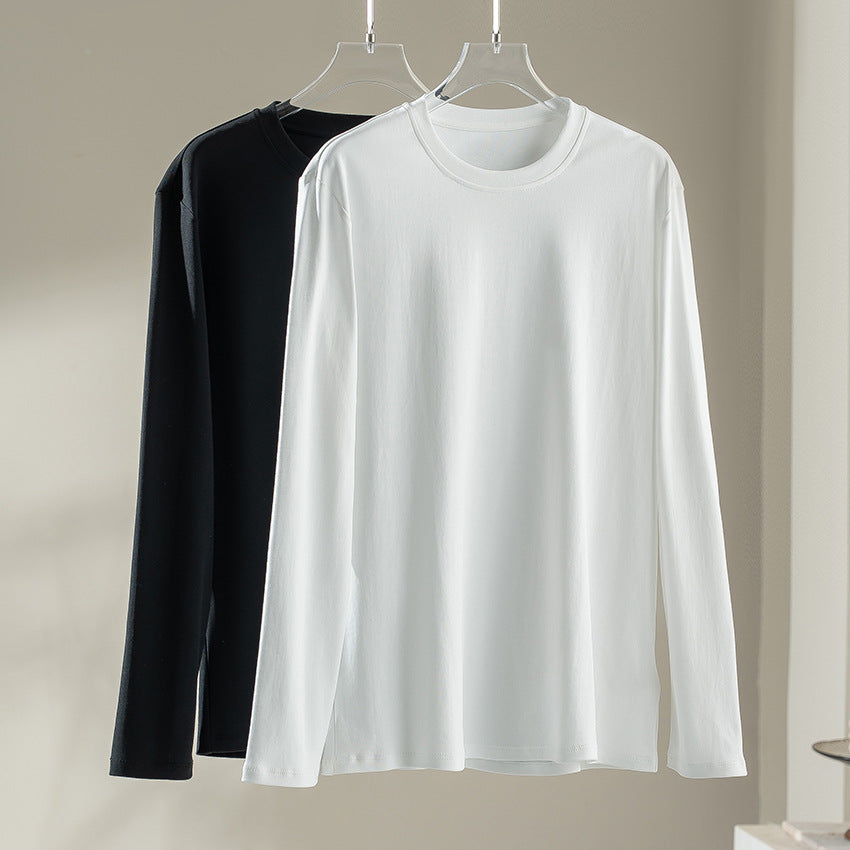 Damen Langärmeliges Rundhals-Longsleeve aus Modal-Mix mit fließender Silhouette Shop Nory