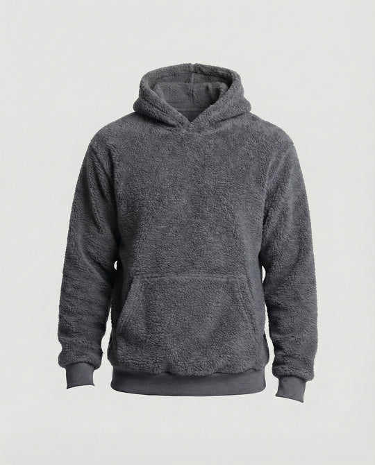 Teddy Pullover Herren weich mit praktischen Taschen