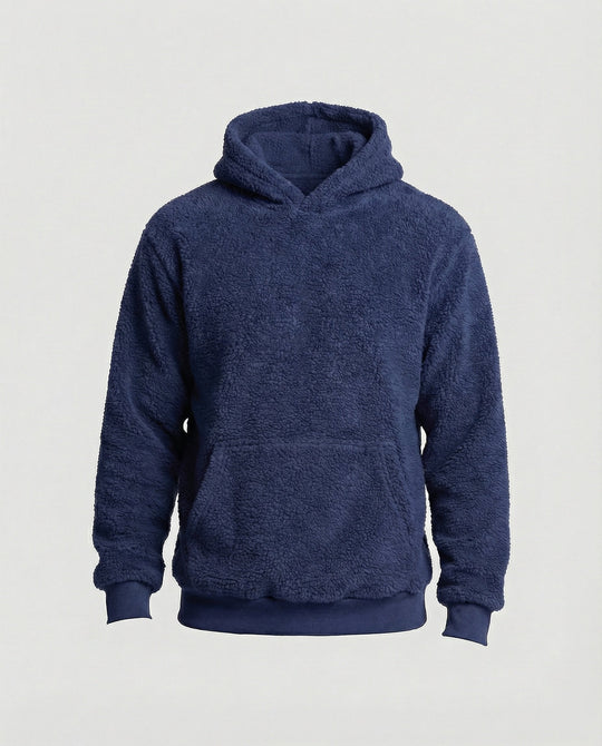 Teddy Pullover Herren weich mit praktischen Taschen