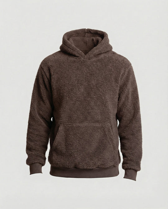 Teddy Pullover Herren weich mit praktischen Taschen