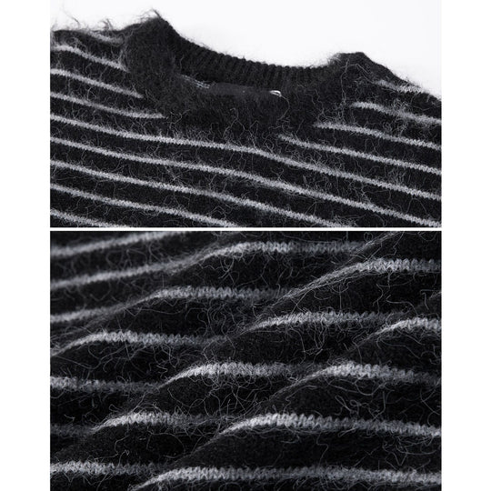 Damen Lässiger Strickpullover mit Streifen Shop Nory