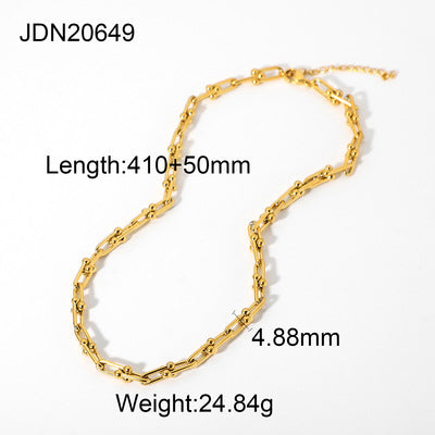 Damen Kette mit eleganten Gliederdesign aus hypoallergenem Edelstahl Shop Nory