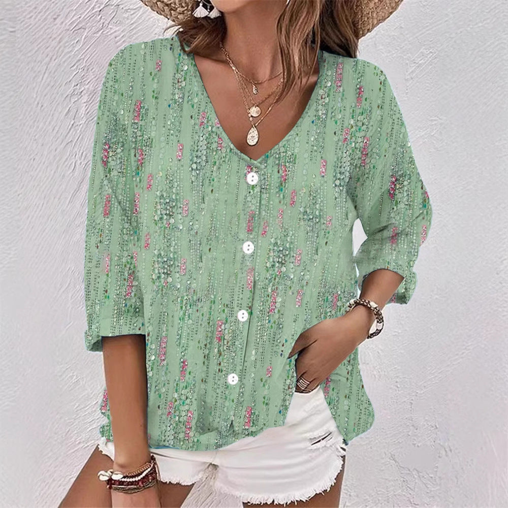 Damen Bluse mit floralem Druck und lässigem Schnitt