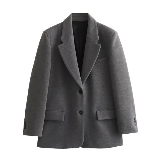 Damen Langer Wollmix-Einreiher-Mantel mit Reverskragen und Pattentaschen Shop Nory