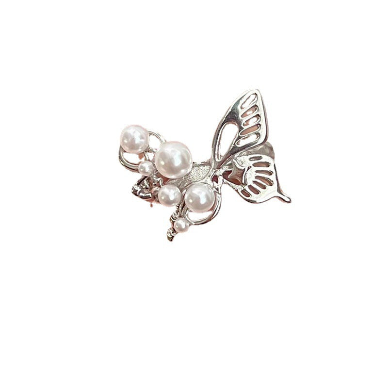 Damen eleganter Ring mit Schmetterlingsdesign und Perlen Shop Nory