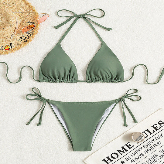 Damen Triangel-Bikini mit verstellbaren Schärpen