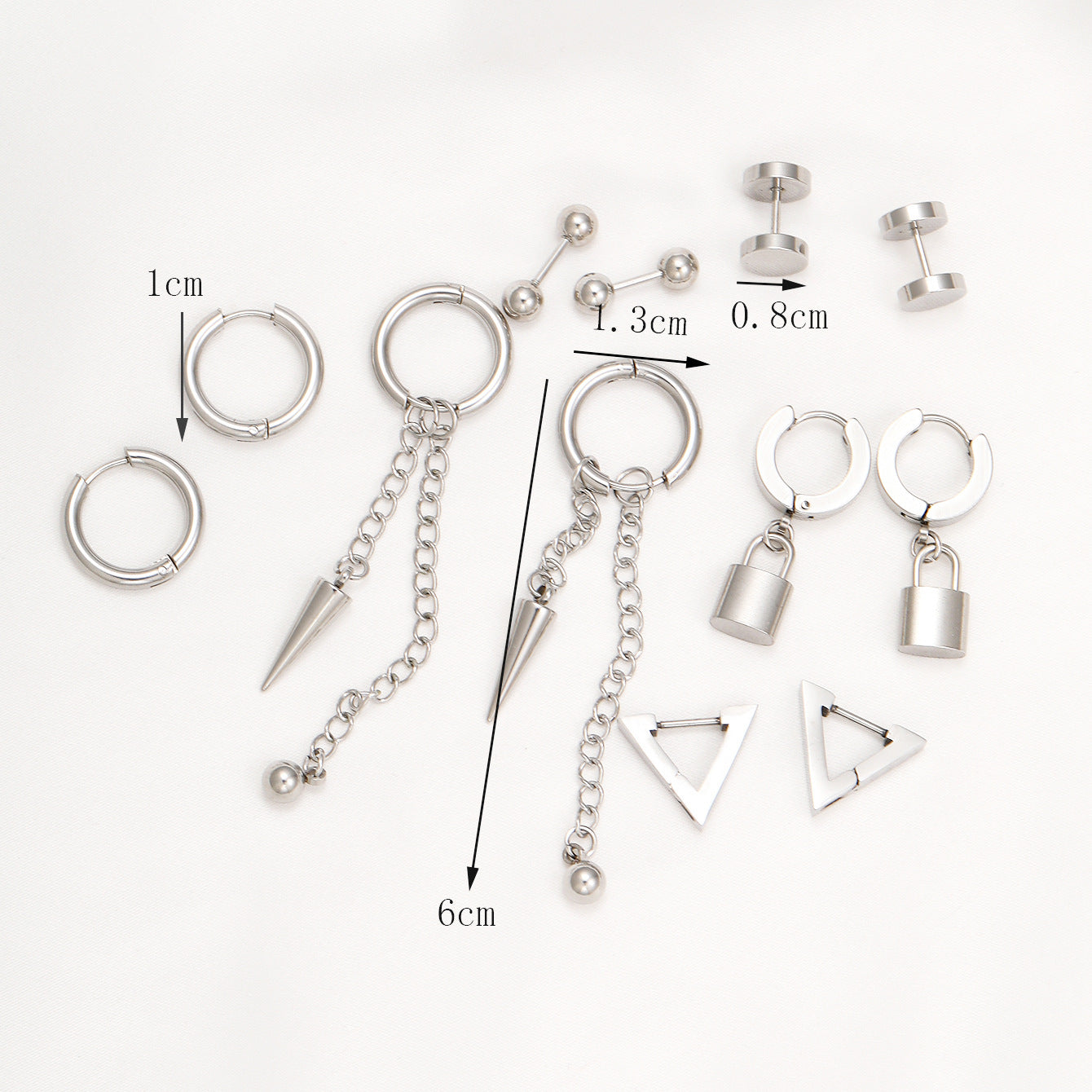 Damen Ohrschmuck Set mit modernen geometrischen und edgy Designs Shop Nory