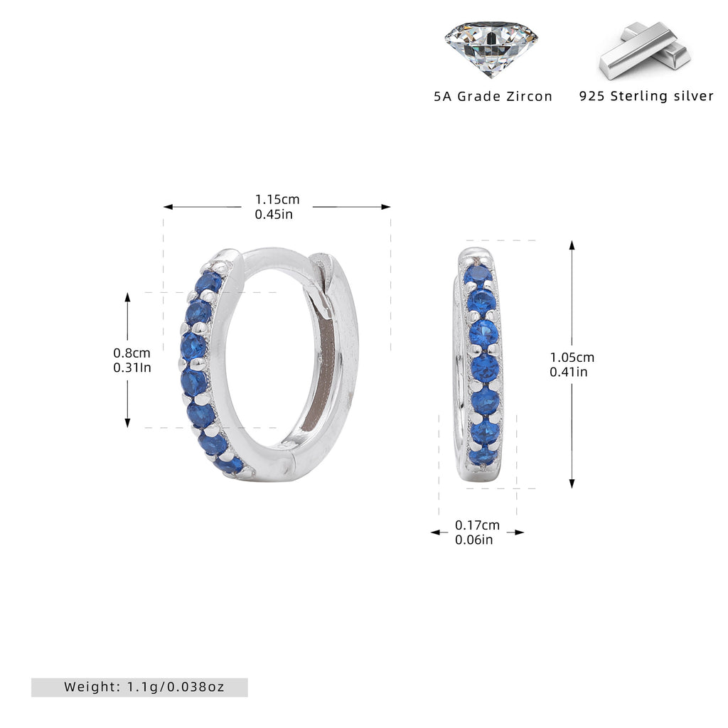 Damen Ohrstecker mit funkelnden Zirkonsteinen aus hochwertigem 925 Sterling Silber Shop Nory
