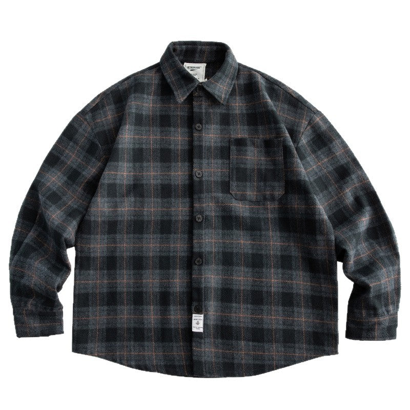 Herren Kariertes Overshirt‑Hemdjacke im Boxy‑Relaxed‑Schnitt Shop Nory