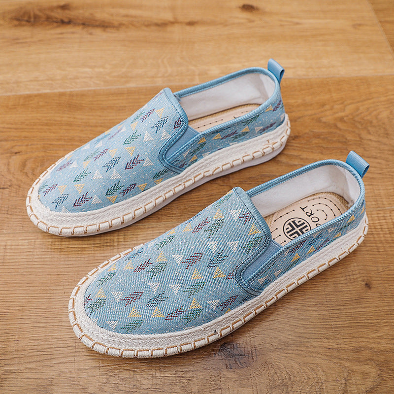 Damen Bequeme Slip-On Mokassins mit buntem Muster Shop Nory