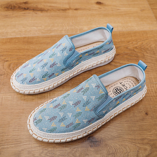 Damen Bequeme Slip-On Mokassins mit buntem Muster Shop Nory