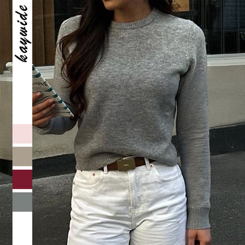 Damen nan kurz geschnittener Feinstrickpullover mit weitem U-Boot-Ausschnitt und gerippten Bündchen Shop Nory