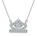 Damen-Halskette mit herzförmigem Anhänger im Krondesign und funkelnden Zirkonia Shop Nory