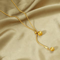 Damen Verstellbare Goldene Ketten Lariat Halskette Shop Nory