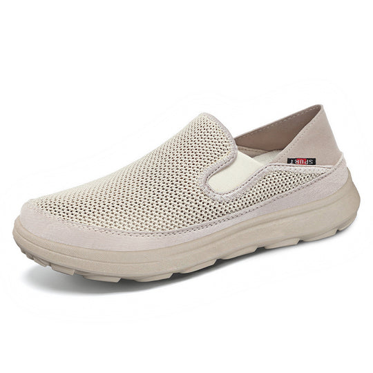 Herren nan atmungsaktiver Mesh-Slip-On mit Velourslederbesatz, elastischem Einstieg und griffiger Outdoor-Profilsohle Shop Nory