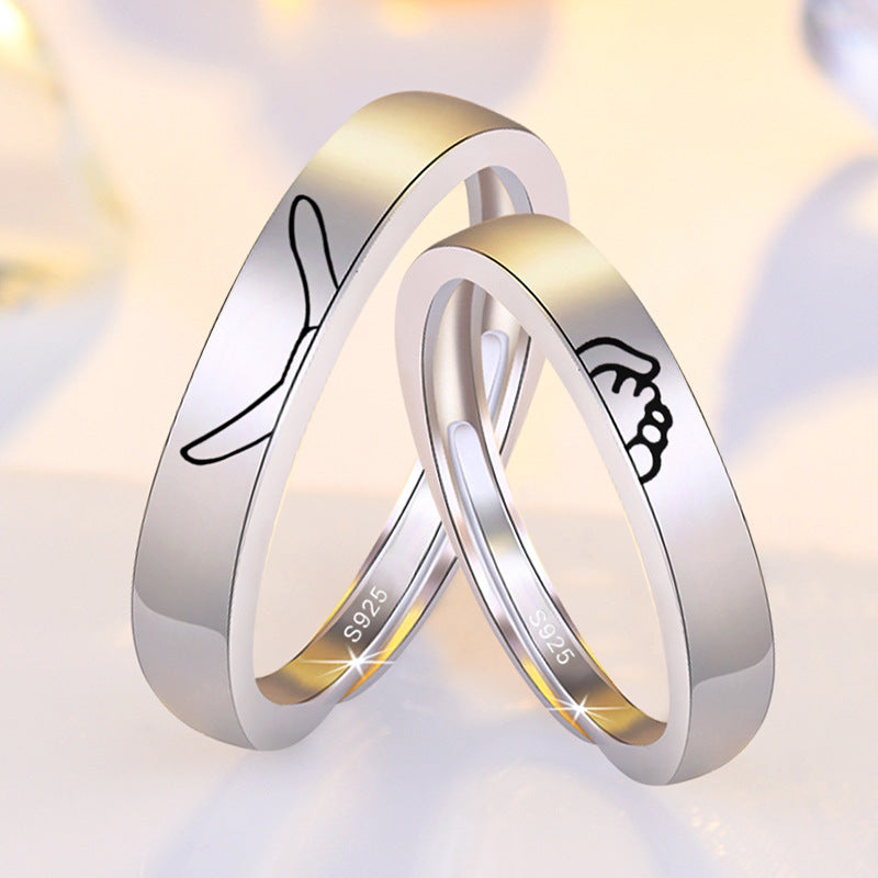 Damenring mit modernem Schmetterlingsdesign und feiner Edelstahlverarbeitung Shop Nory