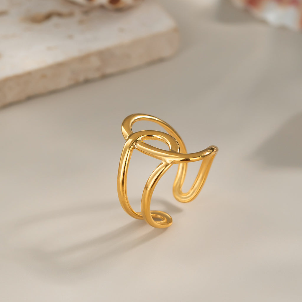 Damenring aus Edelstahl mit einzigartigem, modernem Design Shop Nory
