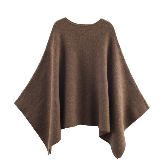 Damen eleganter PONCHO aus hochwertigem Material mit asymmetrischem Schnitt