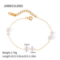 Damen Armband mit eleganten Perlen und filigraner Kettenverarbeitung Shop Nory