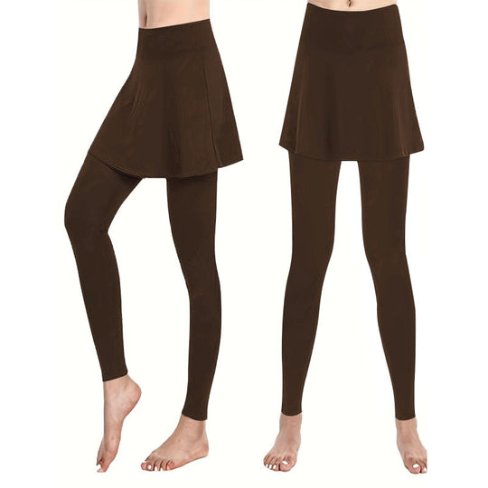 Damen High‑Waist Leggings mit angesetztem Rock‑Overlay Shop Nory