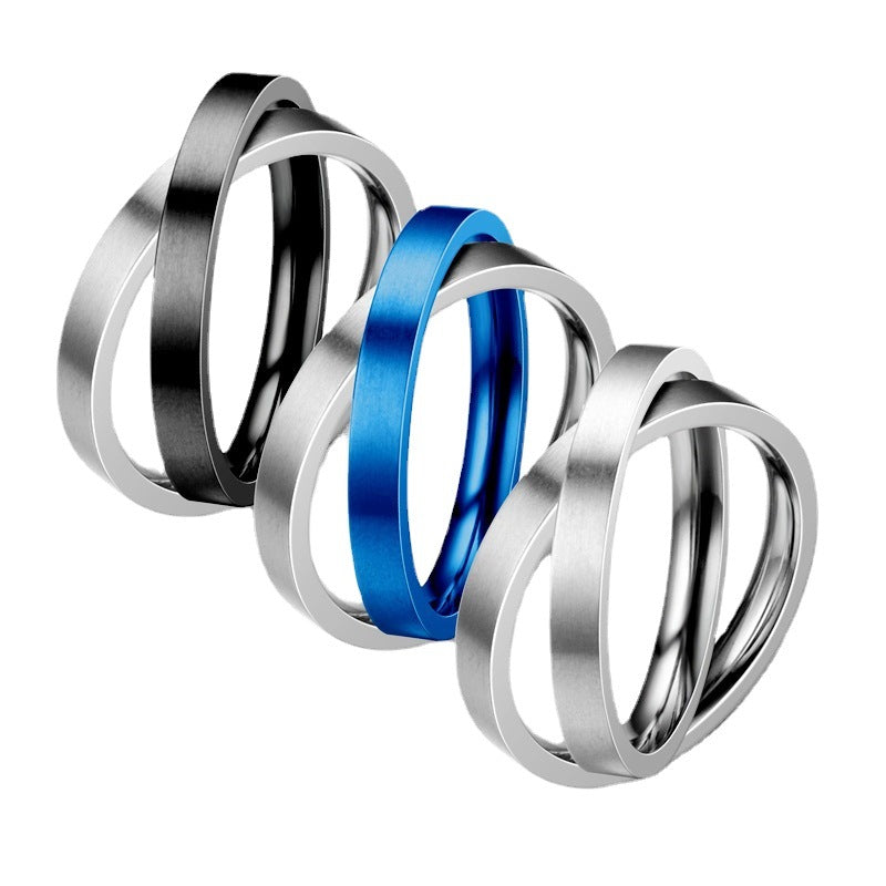 Herren Ring mit modernem, ineinander verschlungenem Design Shop Nory