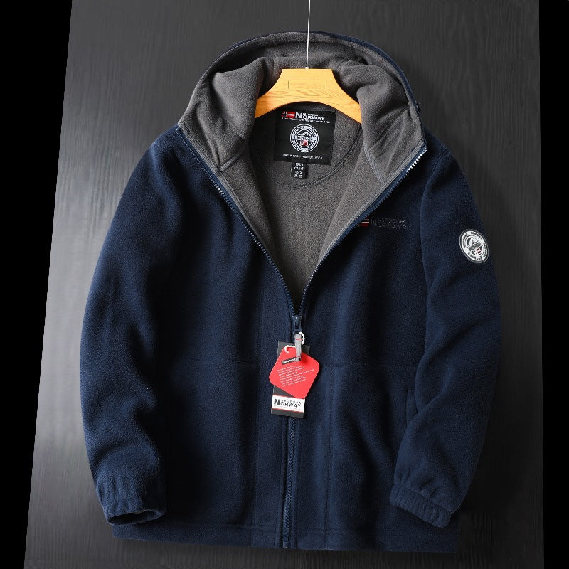 Damen Kapuzen-Teddyfleecejacke mit durchgehendem Reißverschluss, elastischen Bündchen und Eingrifftaschen Shop Nory