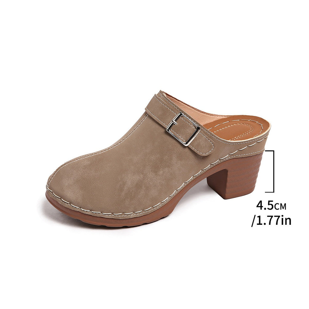 Damen Clogs mit elegantem Blockabsatz