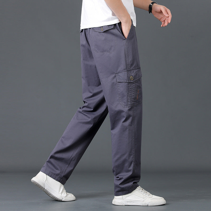 Herren Leichte Baumwoll‑Utility‑Cargohose mit elastischem Bund und geradem Bein Shop Nory
