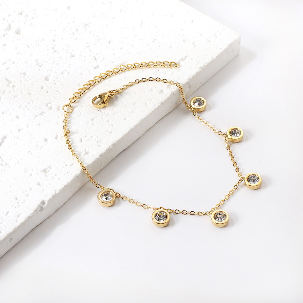 Damen zarte und elegante Kette mit goldplattierten Anhängern Shop Nory