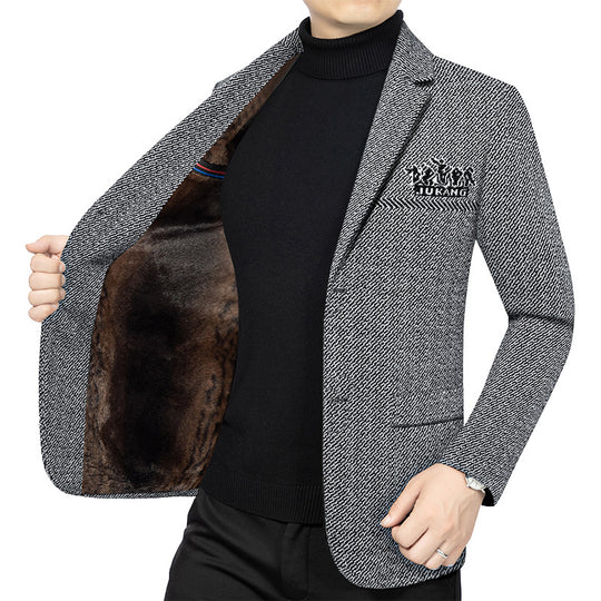 Herren Modernes Tweed-Sakko Slim Fit mit dezentem Emblem Shop Nory