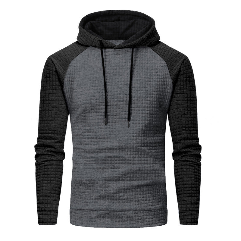 Herren nan gesteppter Kapuzenpullover mit Raglanärmeln und Waffelstruktur Shop Nory