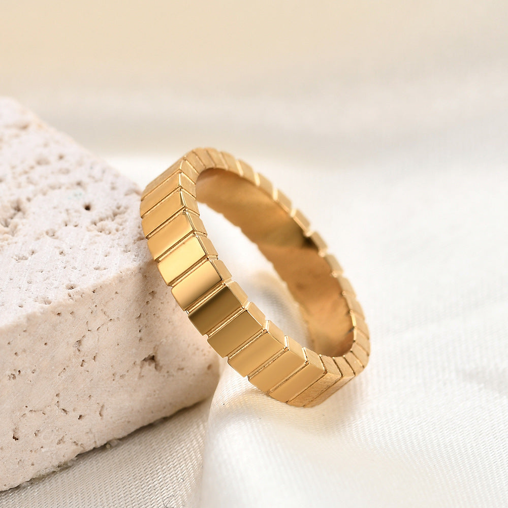 Damen flexibler Edelstahlring im modernen Design Shop Nory