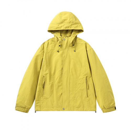 Unisex Kurz geschnittene Kapuzenjacke im technischen Outdoor‑Style mit Kordelzug, verdeckter Frontleiste und verstellbaren Bündchen Shop Nory