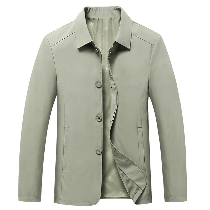 Herren elegantes leichtes City-Sakko im Blouson-Stil mit Hemdkragen und gefüttertem Innenfutter Shop Nory