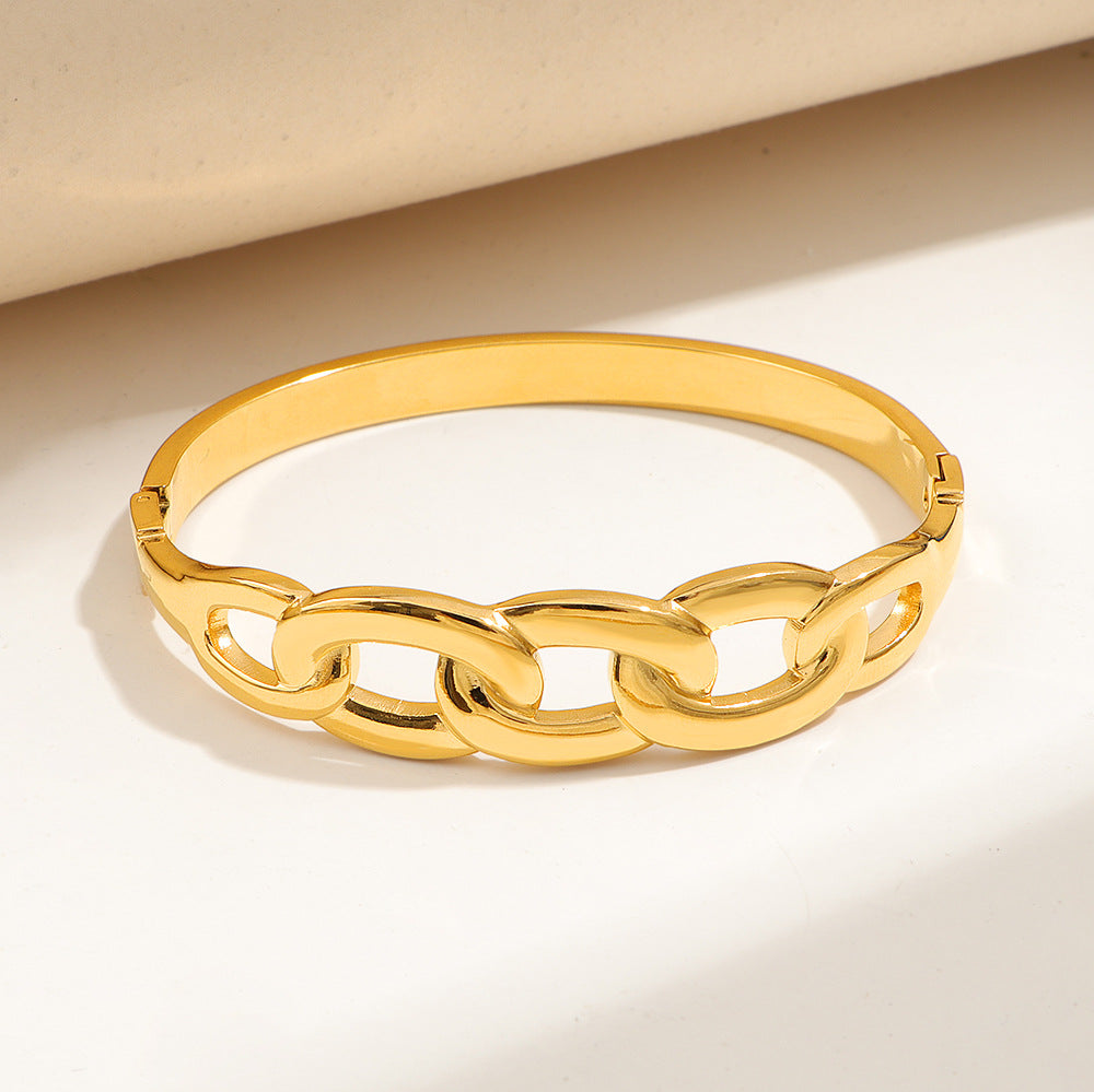 Frauen Elegante Goldplattierte Funkelnde Armband Shop Nory