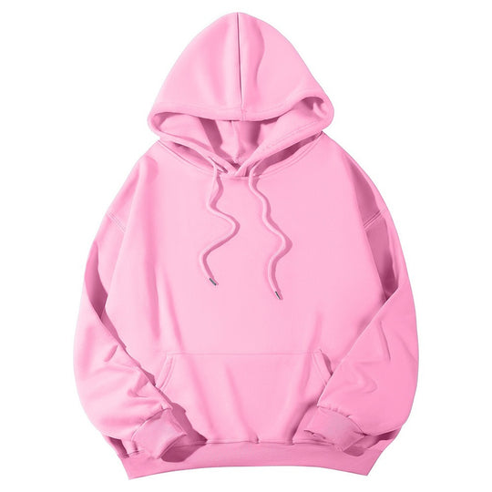 Unisex minimalistischer Kapuzenpullover mit verlängertem Rücken und Kängurutasche Shop Nory