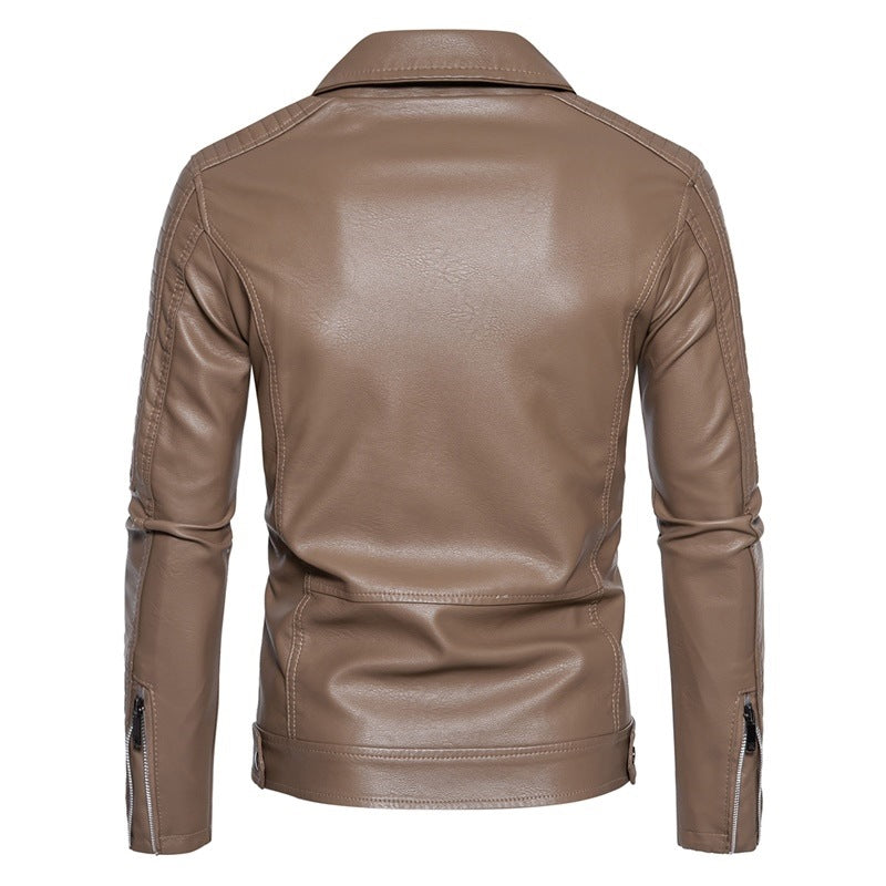 Herren Modische Kunstleder Bikerjacke Shop Nory