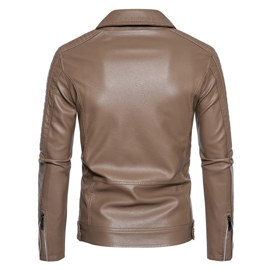 Herren Modische Kunstleder Bikerjacke Shop Nory