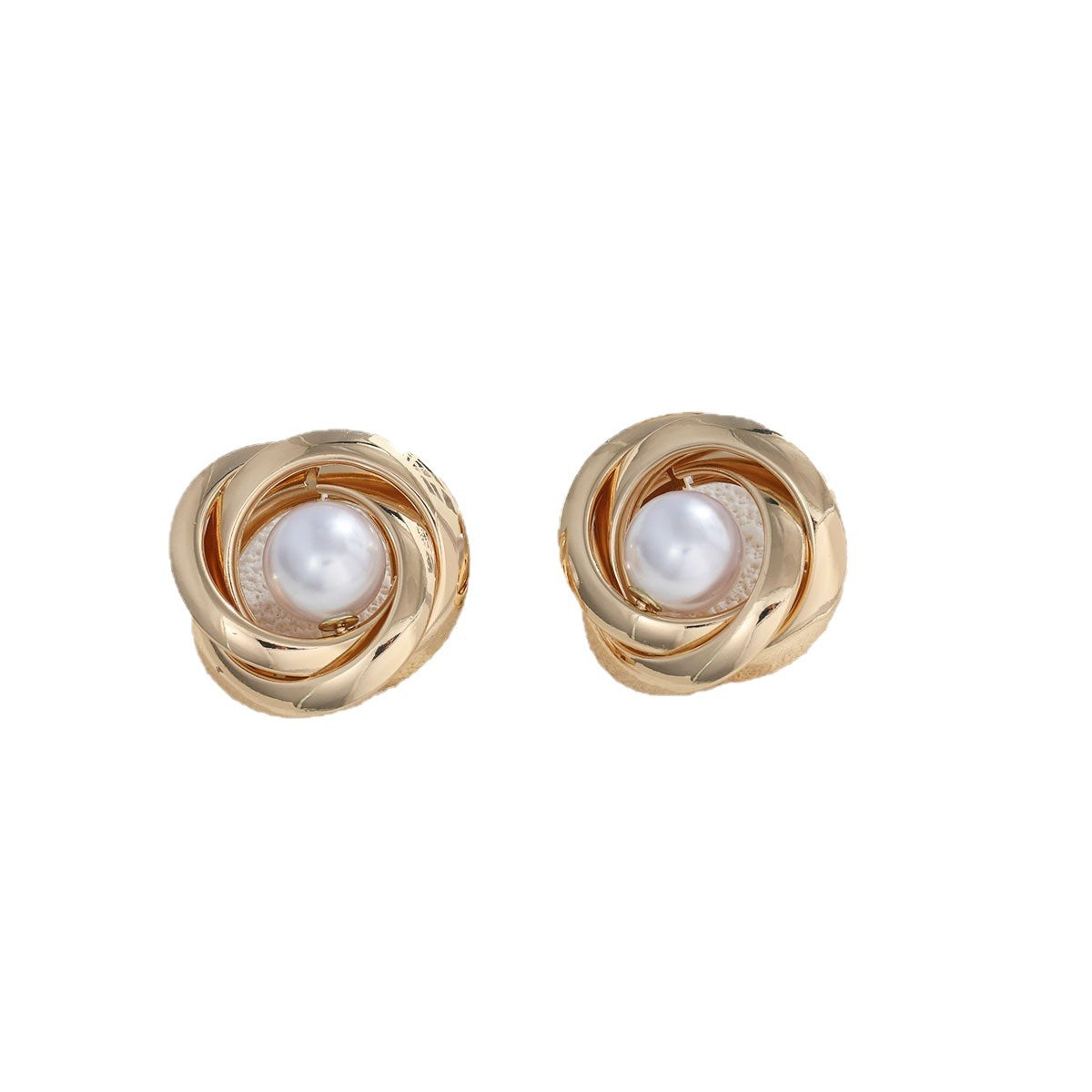 Damen Perlenohrringe mit elegantem Goldrahmen Shop Nory