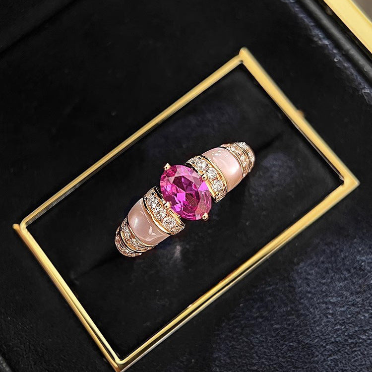 Damenring mit funkelndem Zirkonia und elegantem Perlmuttbesatz Shop Nory