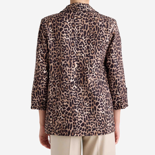 Damen Modische Leopardenmuster Blazer