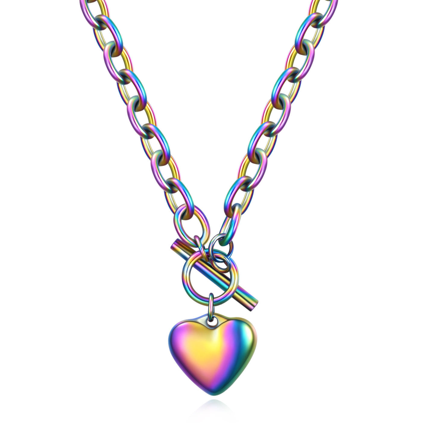 Damen Armband mit funkelndem Herzanhänger und modernem Gliederdesign Shop Nory
