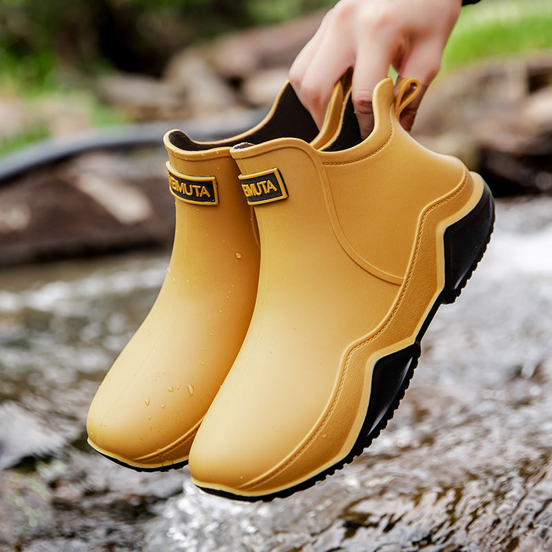 Damen wasserdichte Kurzstiefel mit faltbarem Manschettenkragen Shop Nory