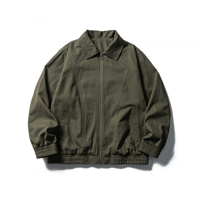 Herren Boxy-Canvas-Blouson mit durchgehendem Reißverschluss und elastischen Bündchen Shop Nory