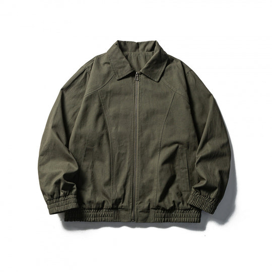 Herren Boxy-Canvas-Blouson mit durchgehendem Reißverschluss und elastischen Bündchen Shop Nory