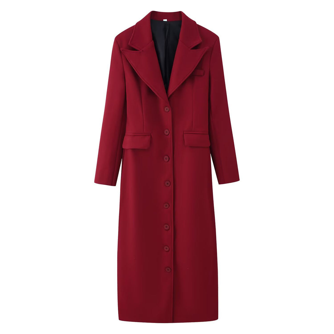 Damen Longline-Wollmixmantel mit Schalkragen und Pattentaschen Shop Nory