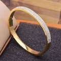 Damen Kristallbesetztes Gold Armband Shop Nory